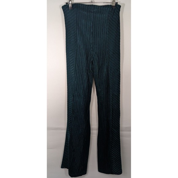FREE PEOPLE Women Size Small  Green Corduroy Flared Pants - Picture 3 of 5